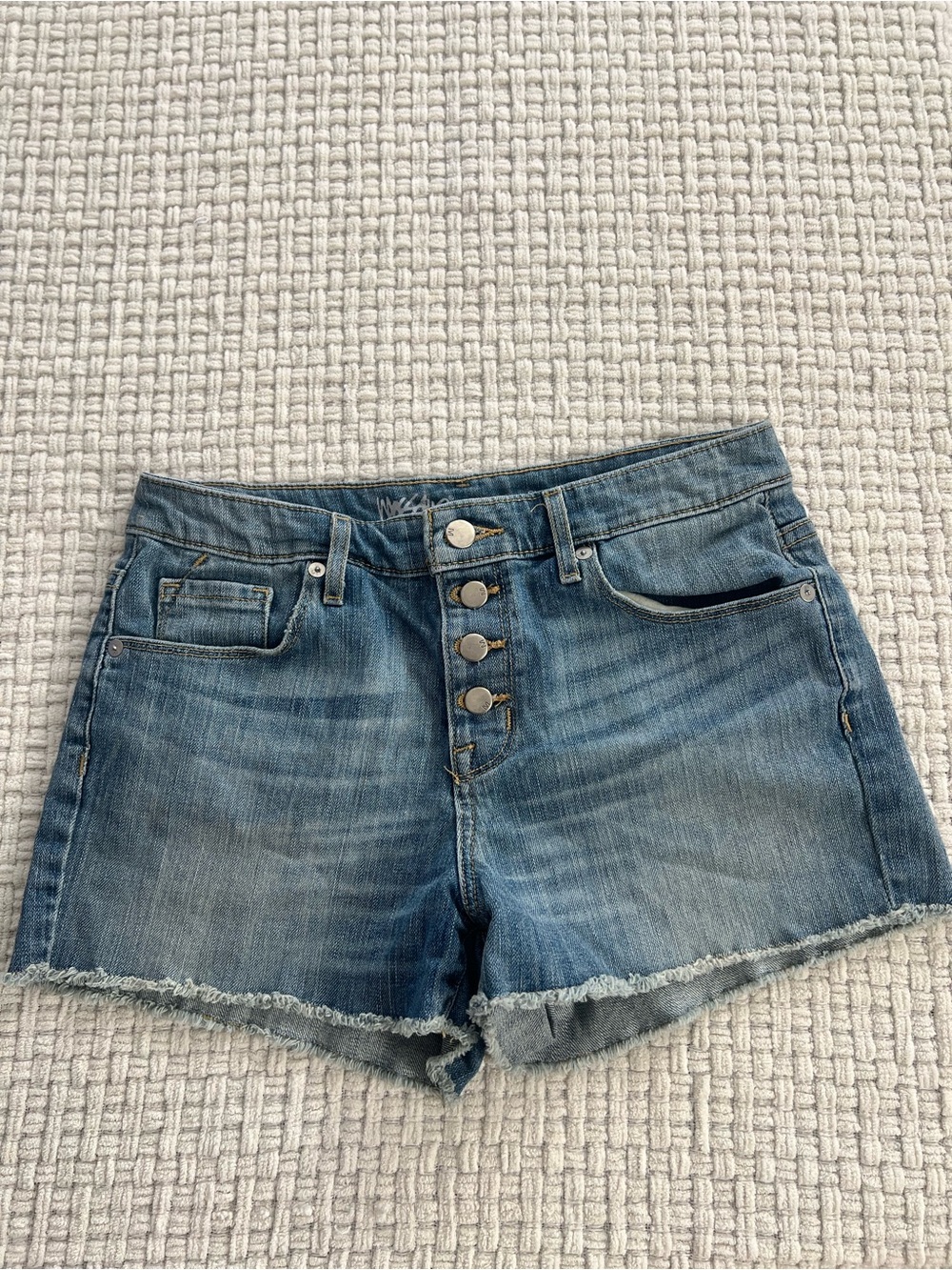 Mossimo Supply Co. Light Blue Button-Front Denim Shorts